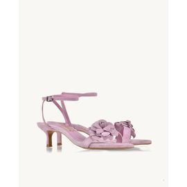Sandália Salto Médio Chamois Lilac