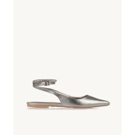Slingback Metalizado Old Silver