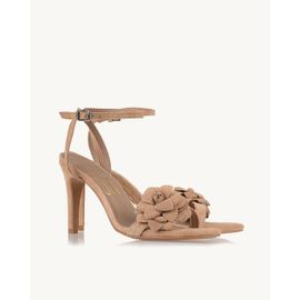 Sandália Salto Alto Chamois Nude