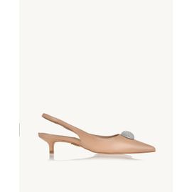 Slingback Salto Médio Milano Nude