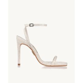 Sandália Salto Alto Aligator Off White