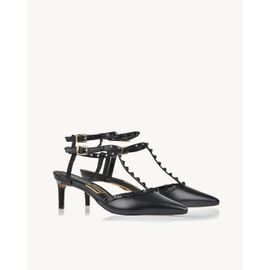 Slingback Salto Médio Milano Preta