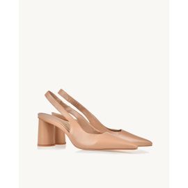 Slingback Salto Médio Milano Pele