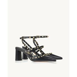 Slingback Salto Médio Milano Preta