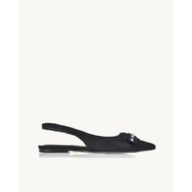 Slingback Lona Preta