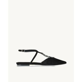 Slingback Chamois Preta