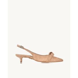 Slingback Salto Médio Chamois Nude
