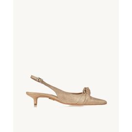 Slingback Salto Médio Stoned Gold