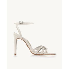 Sandália Salto Alto Snake Off White