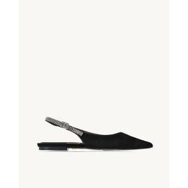Slingback Chamois Preta