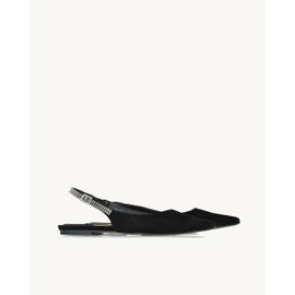 Slingback Chamois Preta