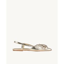 Slingback Metalizado Ouro Light