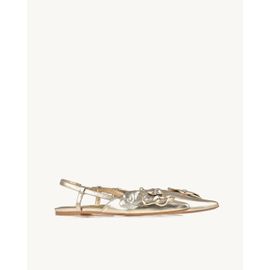 Slingback Metalizado Ouro Light