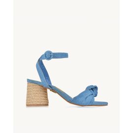 Sandália Salto Médio Denim