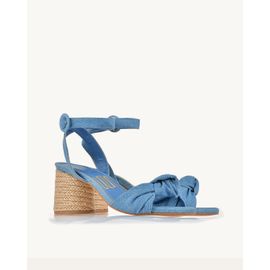 Sandália Salto Médio Denim
