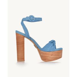 Meia Pata Salto Alto Denim