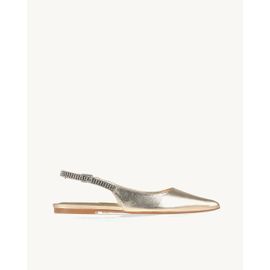 Slingback Metalizado Ouro Light