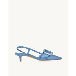 Slingback Salto Médio Denim