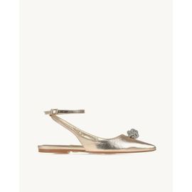 Slingback Metalizado Ouro Light