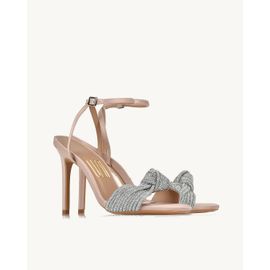Sandália Salto Alto Satin Nude