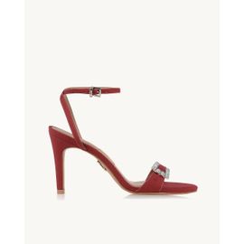 Sandália Salto Alto Satin Scarlet