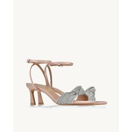 Sandália Salto Médio Satin Nude