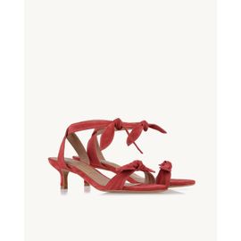 Sandália Salto Médio Chamois Scarlet