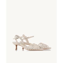 Sandália Salto Médio Soft Off White