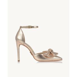 Scarpin Salto Alto Metalizado Ouro Light
