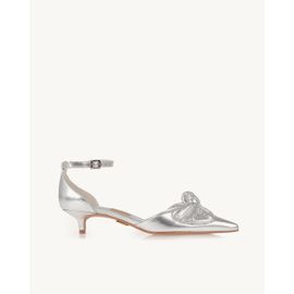 Scarpin Salto Médio Metalizado Silver