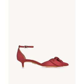Scarpin Salto Médio Satin Scarlet