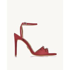 Sandália Salto Alto Satin Scarlet