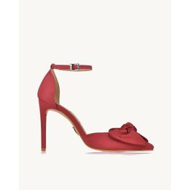 Scarpin Salto Alto Satin Scarlet