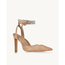 Slingback Salto Alto Chamois Nude