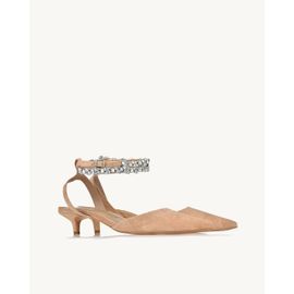 Slingback Salto Médio Chamois Nude