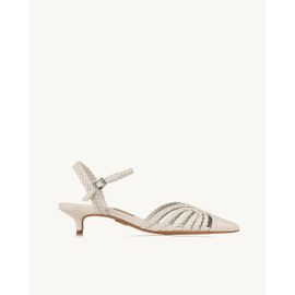 Slingback Salto Médio Soft Off White