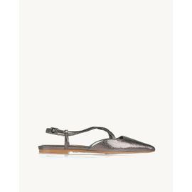 Slingback Craqueler Old Silver