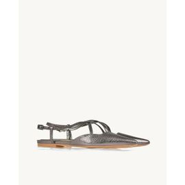 Slingback Craqueler Old Silver