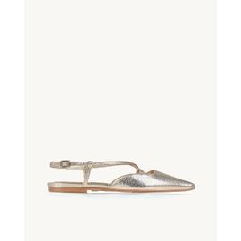 Slingback Craqueler Ouro Light