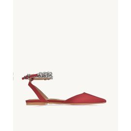 Slingback Satin Scarlet