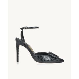 Slingback Salto Alto Piton Preta
