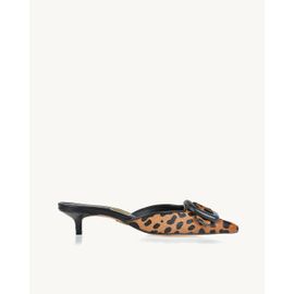 Slingback Salto Médio Leopard Leopardo