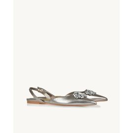 Slingback Metalizado Old Silver
