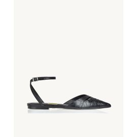 Slingback Croco Preta