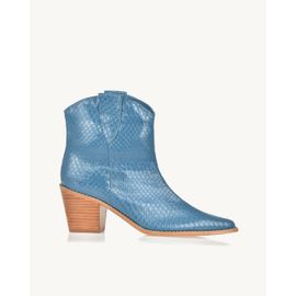 Bota Salto Médio Piton Denim