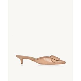 Slingback Salto Médio Piton Pele