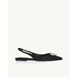 Slingback Chamois Preta