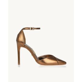 Scarpin Salto Alto Metalizado Old Gold