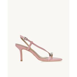 Sandália Salto Médio Milano Wood Rose