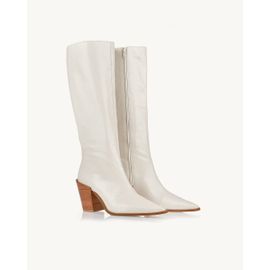 Bota Salto Médio Piton Off White